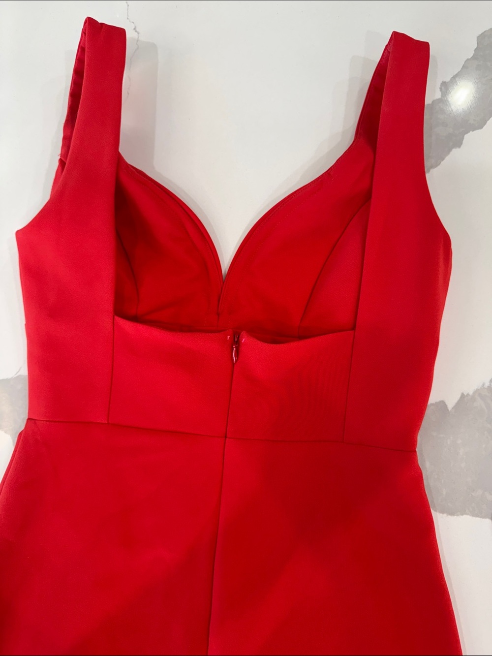 Karlie Red V-Neck Bodycon Mini Dress - Picture 4 of 7